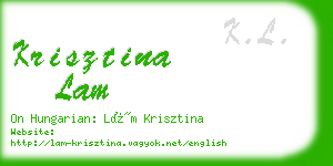 krisztina lam business card